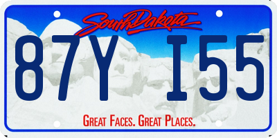 SD license plate 87YI55