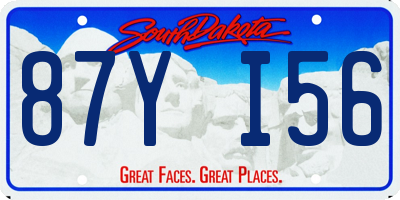 SD license plate 87YI56