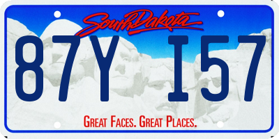 SD license plate 87YI57
