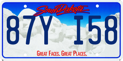 SD license plate 87YI58