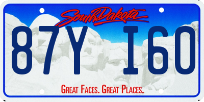 SD license plate 87YI60