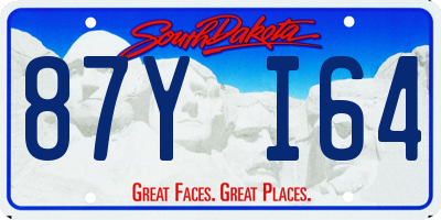 SD license plate 87YI64