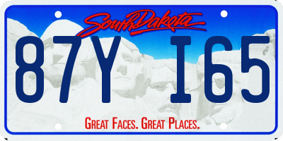 SD license plate 87YI65