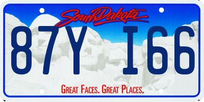 SD license plate 87YI66