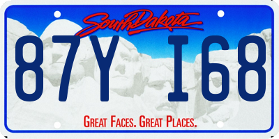 SD license plate 87YI68
