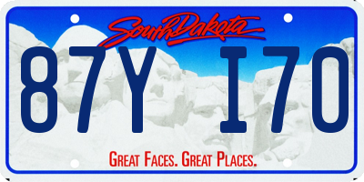 SD license plate 87YI70