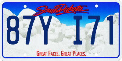 SD license plate 87YI71