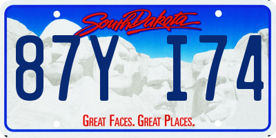 SD license plate 87YI74
