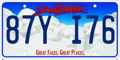 SD license plate 87YI76