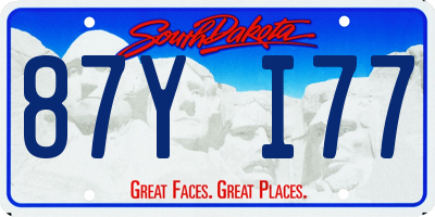 SD license plate 87YI77