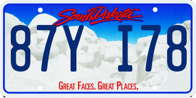 SD license plate 87YI78
