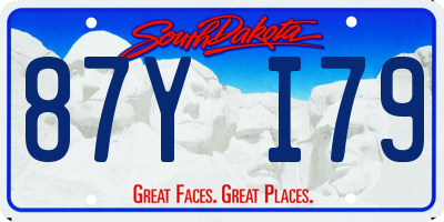 SD license plate 87YI79