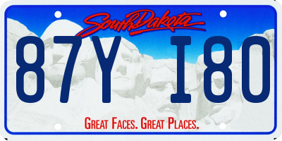 SD license plate 87YI80
