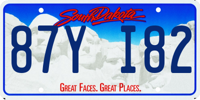 SD license plate 87YI82