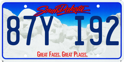 SD license plate 87YI92