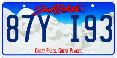 SD license plate 87YI93