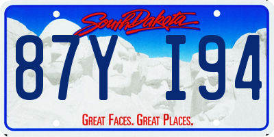 SD license plate 87YI94