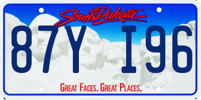 SD license plate 87YI96