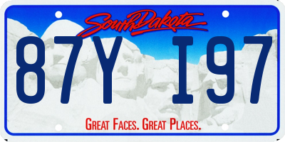 SD license plate 87YI97