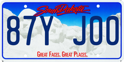 SD license plate 87YJ00