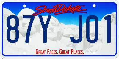SD license plate 87YJ01