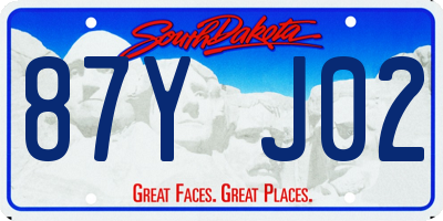 SD license plate 87YJ02