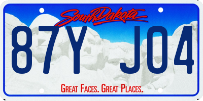 SD license plate 87YJ04