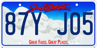 SD license plate 87YJ05