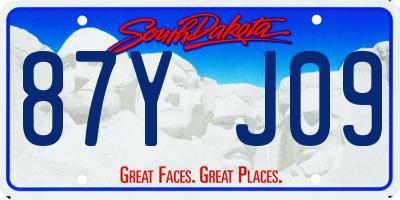 SD license plate 87YJ09