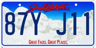 SD license plate 87YJ11