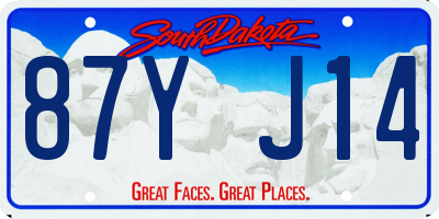 SD license plate 87YJ14