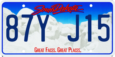 SD license plate 87YJ15