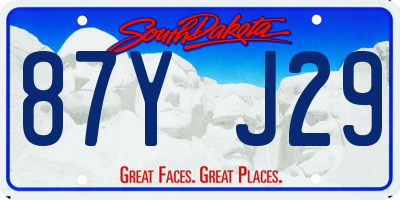 SD license plate 87YJ29