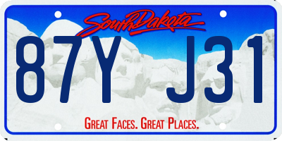 SD license plate 87YJ31