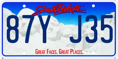 SD license plate 87YJ35
