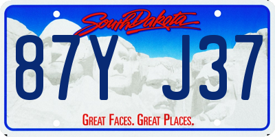 SD license plate 87YJ37
