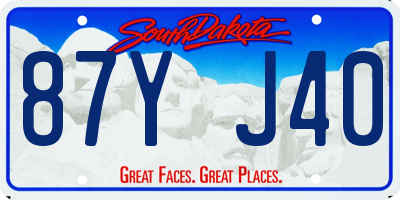 SD license plate 87YJ40