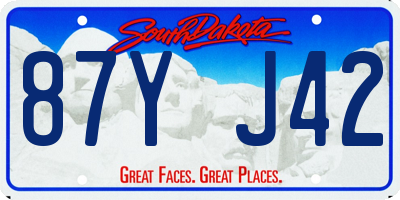 SD license plate 87YJ42