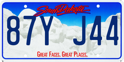 SD license plate 87YJ44