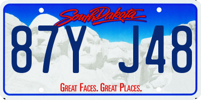 SD license plate 87YJ48