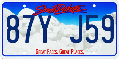 SD license plate 87YJ59