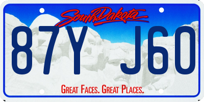 SD license plate 87YJ60