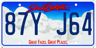 SD license plate 87YJ64