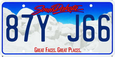SD license plate 87YJ66
