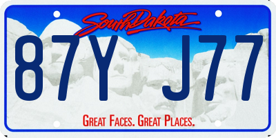 SD license plate 87YJ77