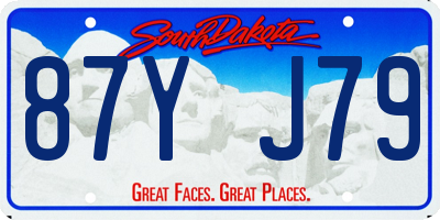 SD license plate 87YJ79