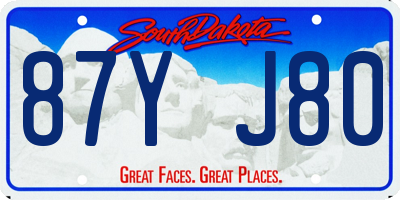 SD license plate 87YJ80