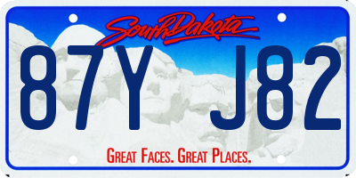 SD license plate 87YJ82