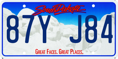 SD license plate 87YJ84