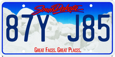 SD license plate 87YJ85